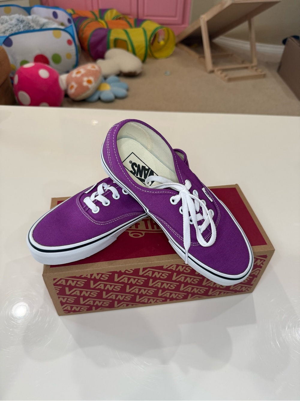 Vans Purple Classic Authentic Low-Top Sneakers